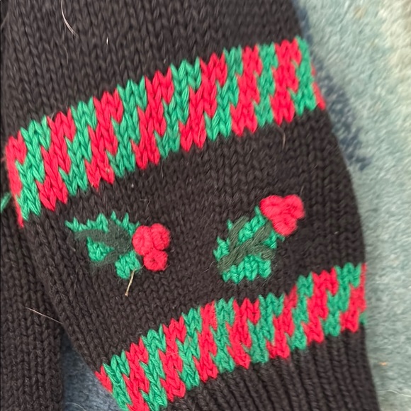 Jennifer Moore Black Festive Cardigan with Red and Green Accents - Picture 4 of 4